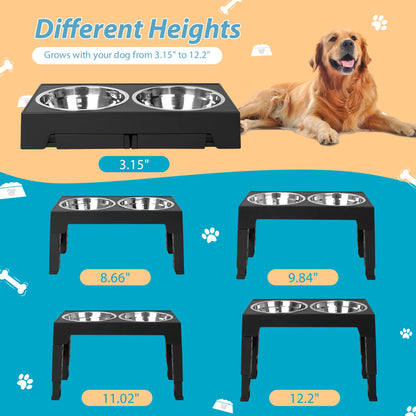 2 Stainless Steel Dog Food Bowls