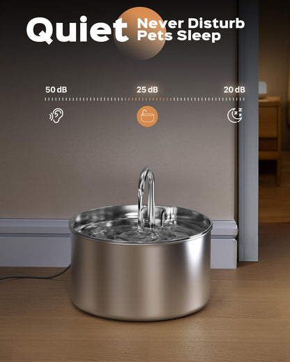 Cat Water Fountain Stainless Steel