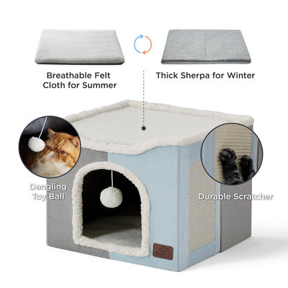 Bedsure Cat Beds for Indoor Cats 16.5x16.5x13 inches