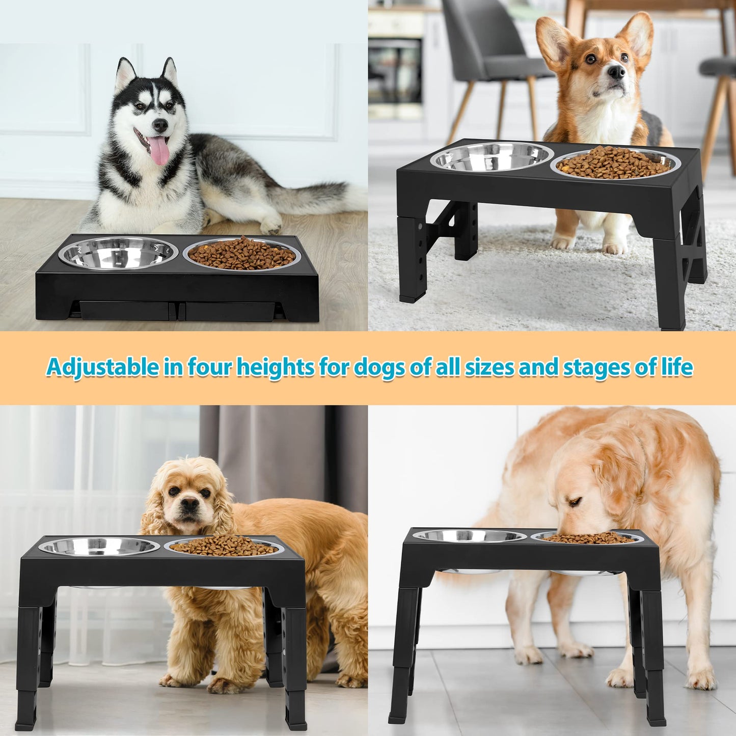 2 Stainless Steel Dog Food Bowls